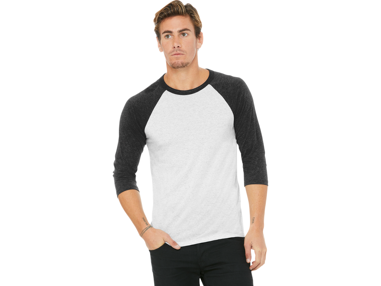 BELLA+CANVAS ® Unisex 3/4-Sleeve Baseball Tee