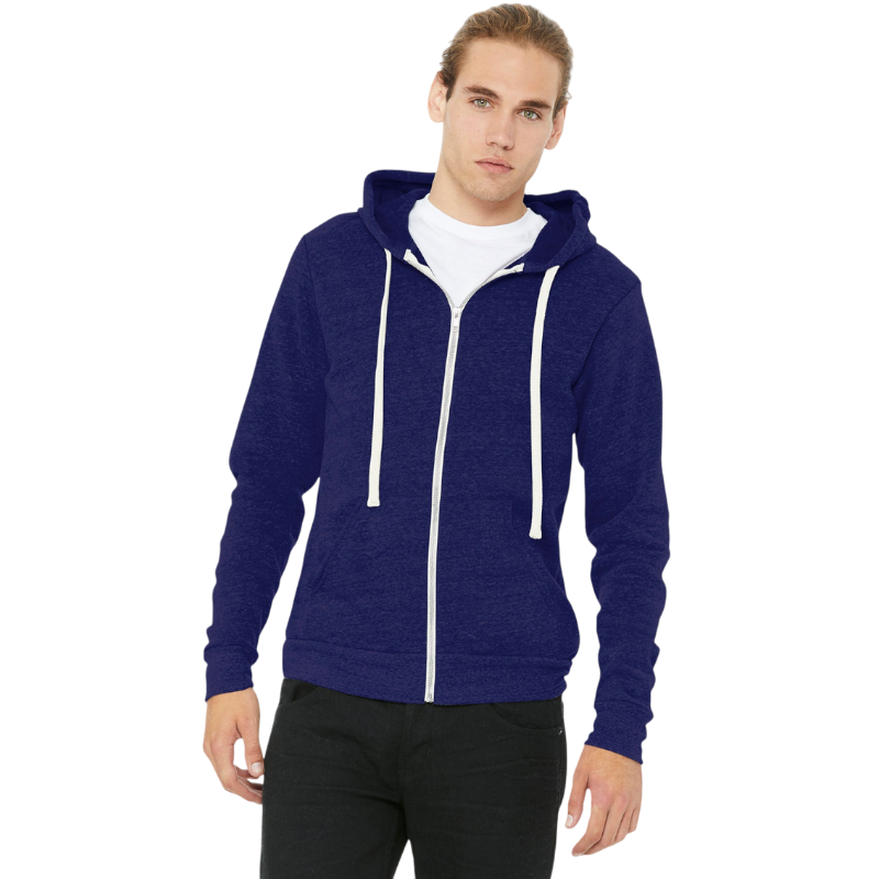 BELLA+CANVAS ® Unisex Triblend Sponge Fleece Full-Zip Hoodie
