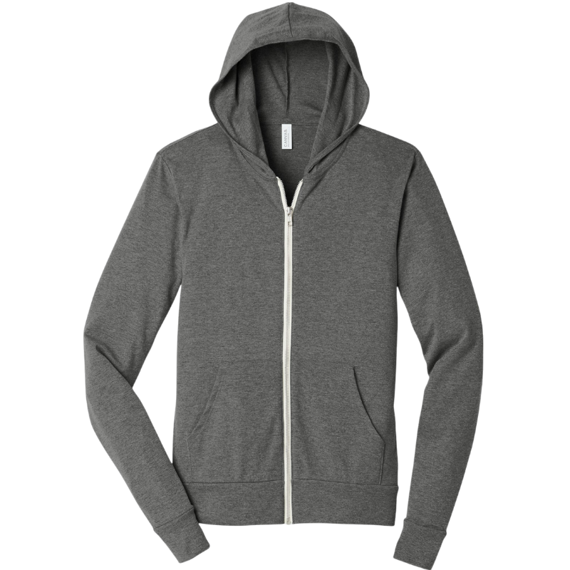 BELLA+CANVAS ® Unisex Triblend Full-Zip Lightweight Hoodie
