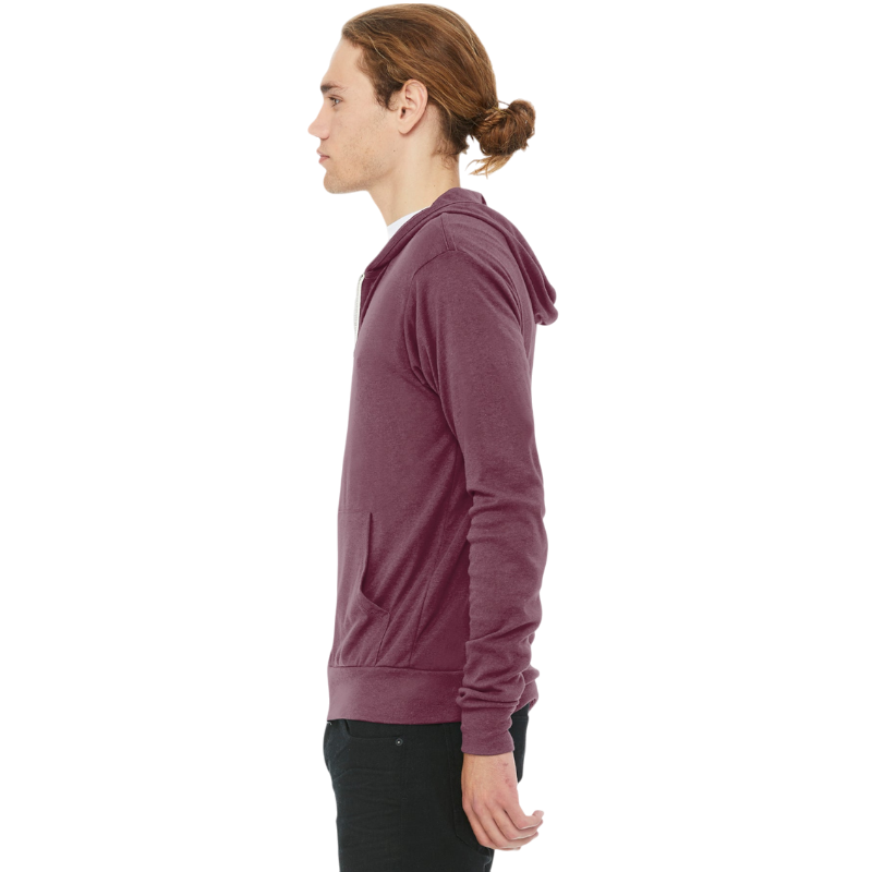 BELLA+CANVAS ® Unisex Triblend Full-Zip Lightweight Hoodie