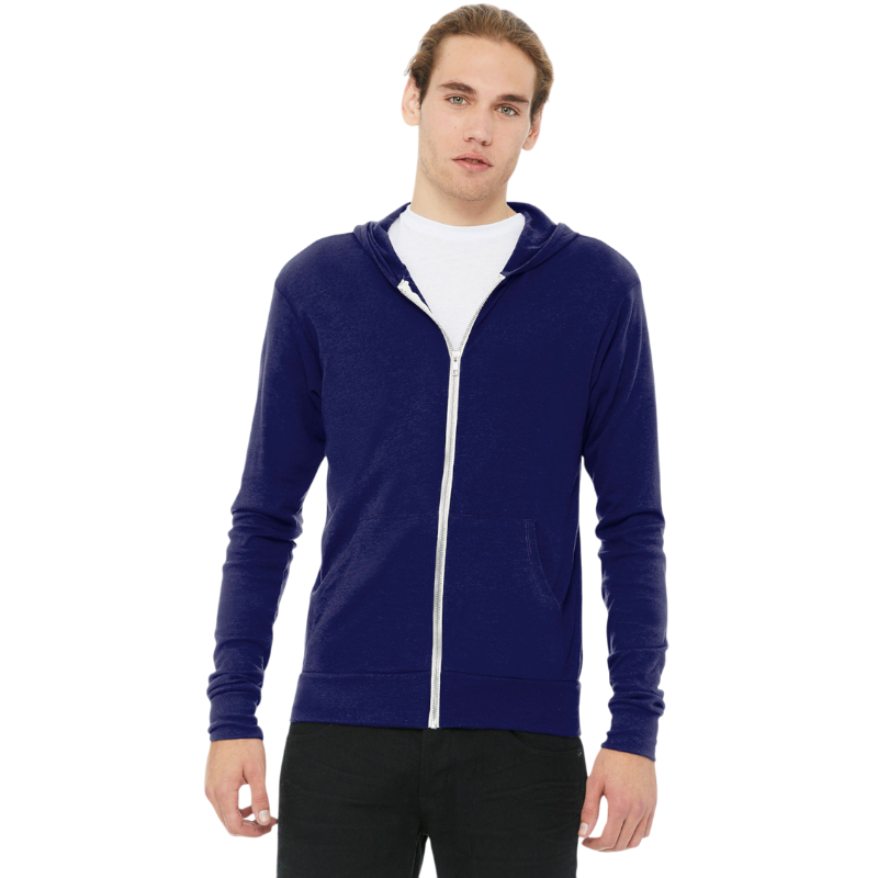 BELLA+CANVAS ® Unisex Triblend Full-Zip Lightweight Hoodie