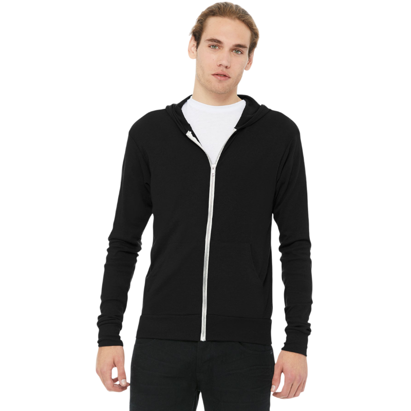 BELLA+CANVAS ® Unisex Triblend Full-Zip Lightweight Hoodie