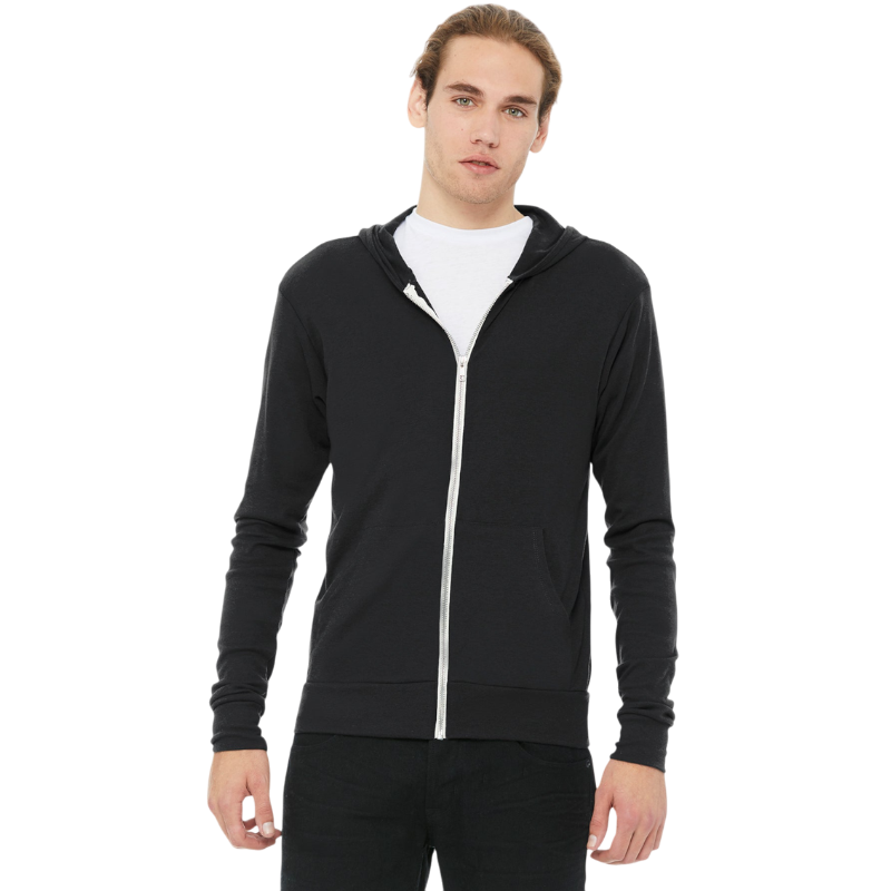 BELLA+CANVAS ® Unisex Triblend Full-Zip Lightweight Hoodie
