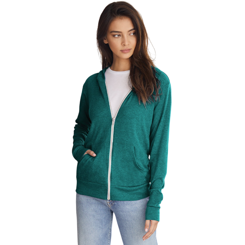 BELLA+CANVAS ® Unisex Triblend Full-Zip Lightweight Hoodie