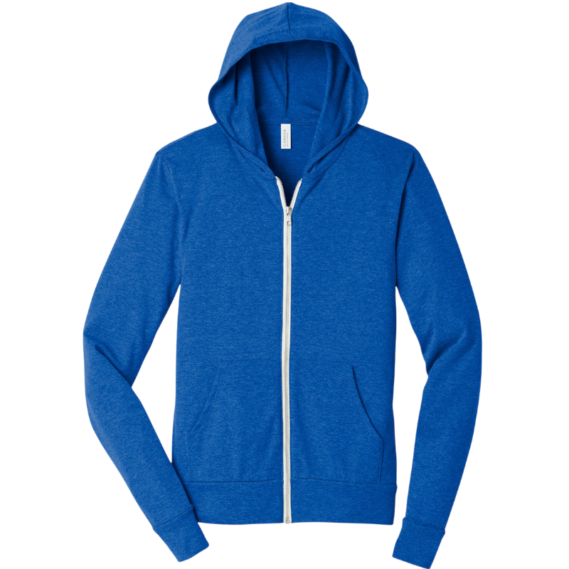BELLA+CANVAS ® Unisex Triblend Full-Zip Lightweight Hoodie