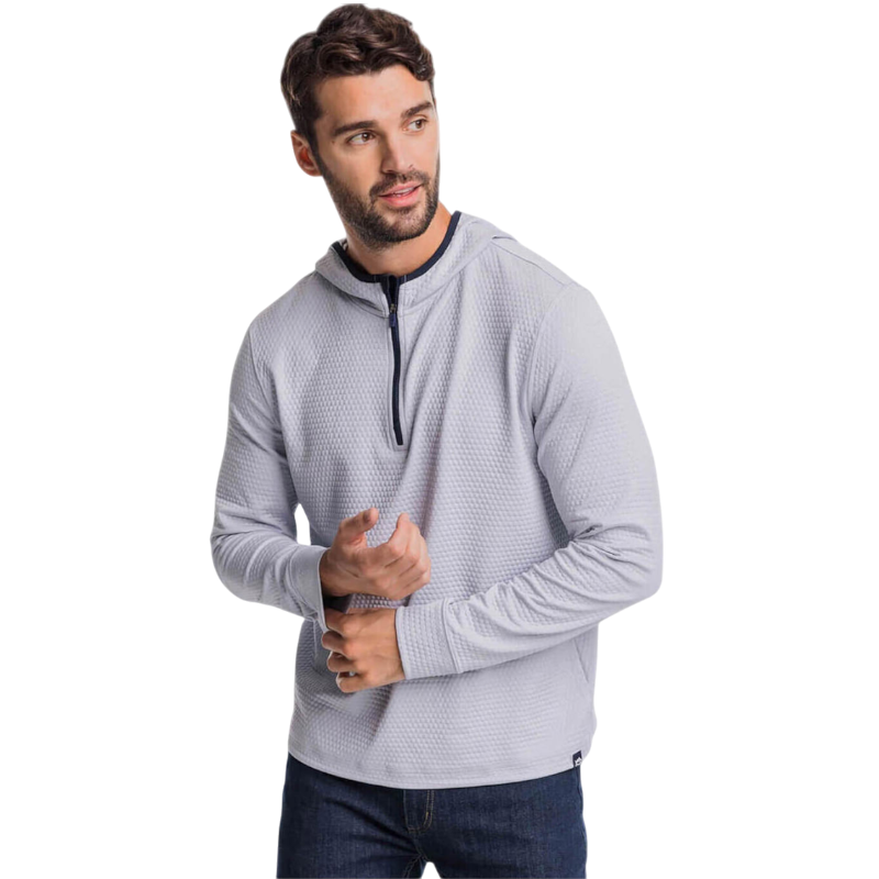 Southern Tide Men's Scuttle Heather Performance Quarter-Zip Hoodie