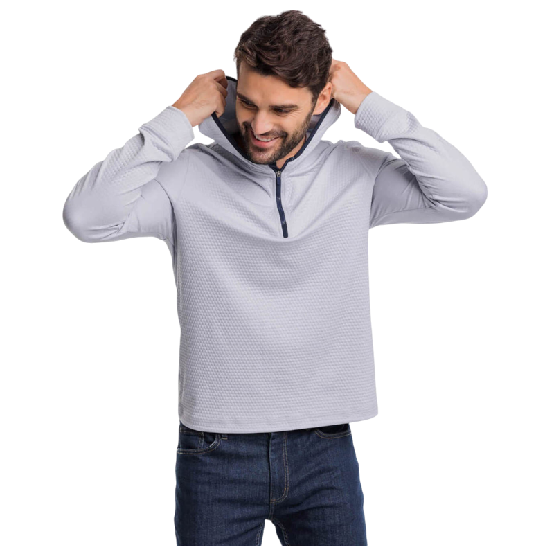 Southern Tide Men's Scuttle Heather Performance Quarter-Zip Hoodie