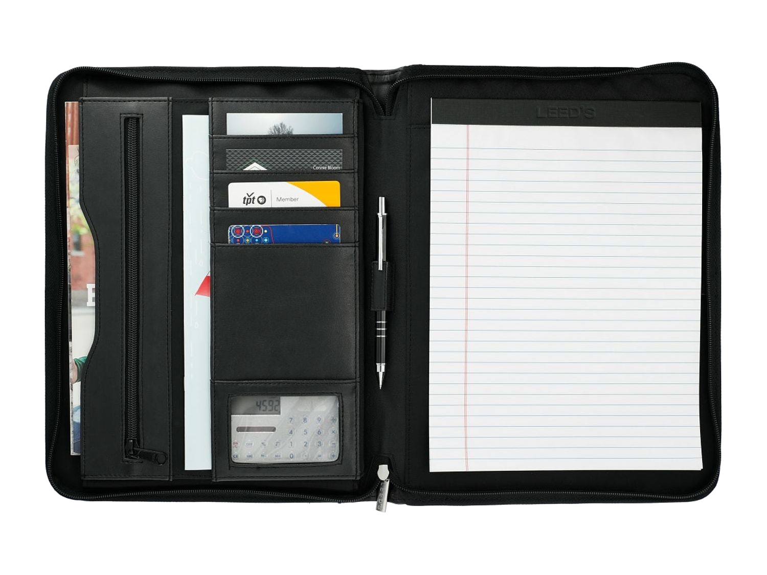Millennium Leather Zippered Padfolio with FSC® Mix Paper