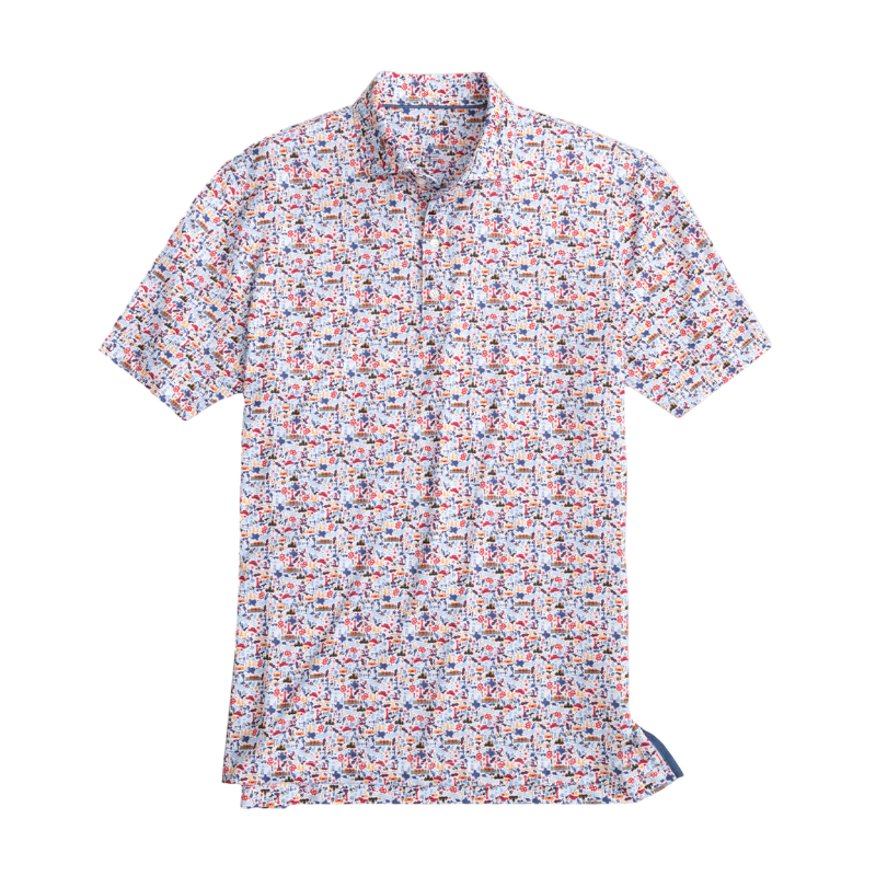 Johnnie-O Men's Don't Mess with Texas Printed Polo