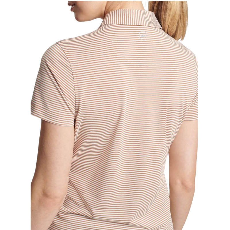Peter Millar Women's Vista Stripe Sport Mesh Short Sleeve Button Polo