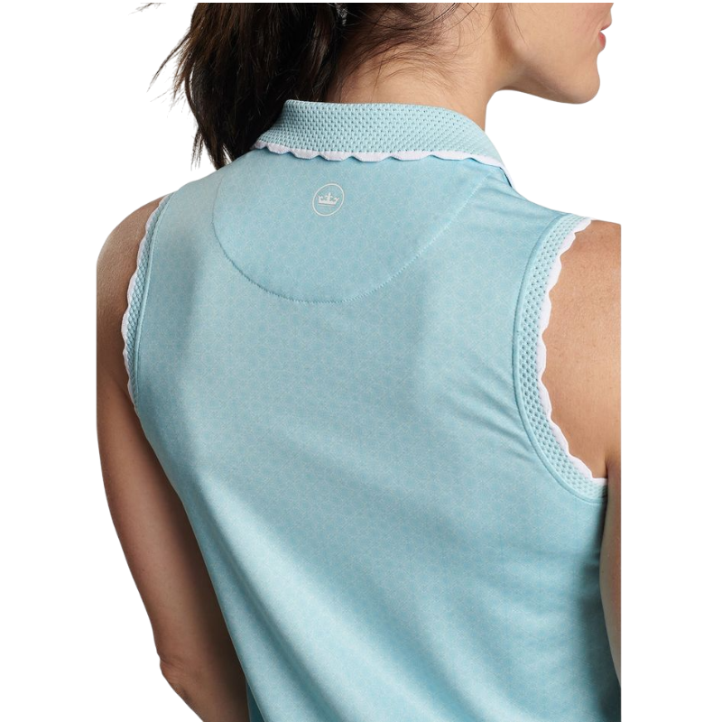 Peter Millar Women's Geo Print Opal Sleeveless Stretch Jersey Polo