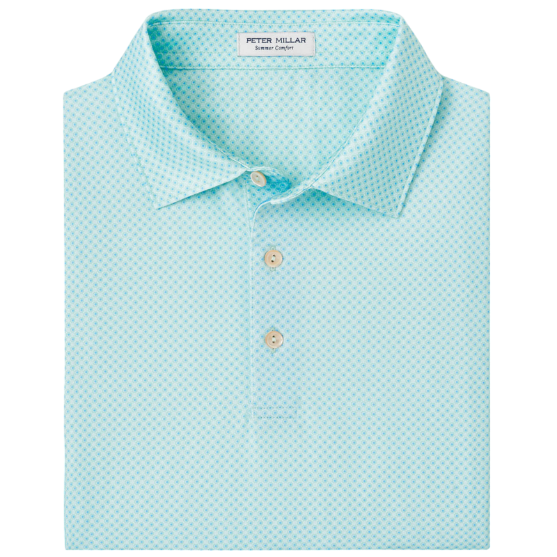 Peter Millar Men's Circle Geo Performance Jersey Polo