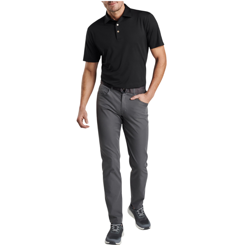 Peter Millar Men's Solid Performance Polo - Self Collar