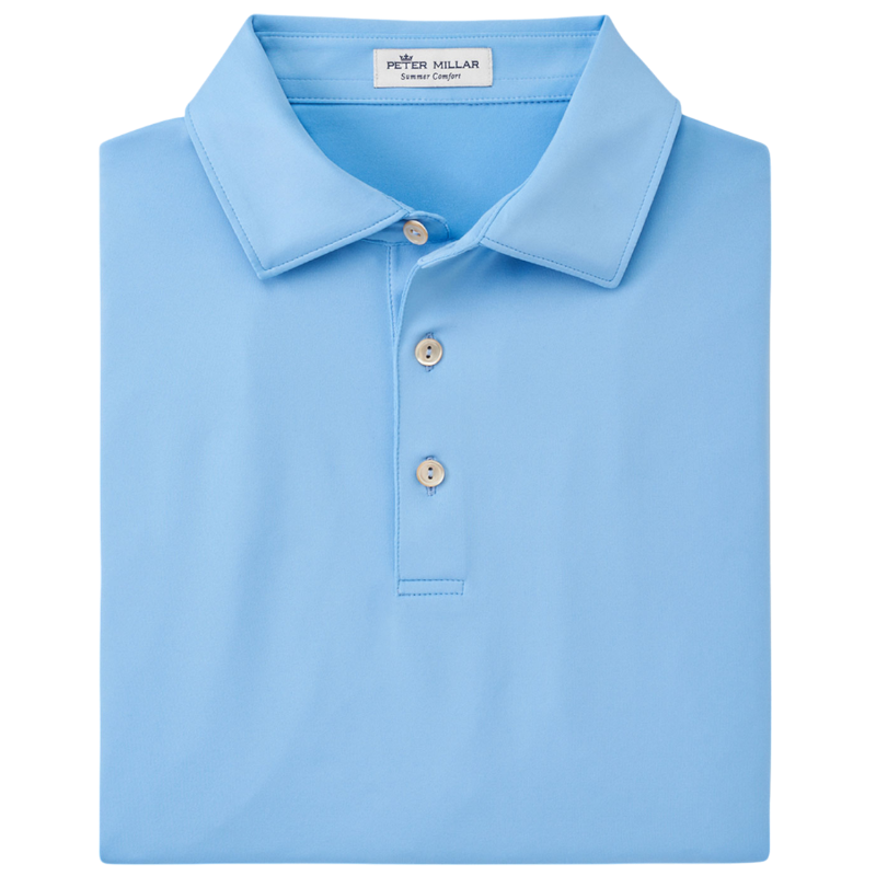 Peter Millar Men's Solid Performance Polo - Self Collar