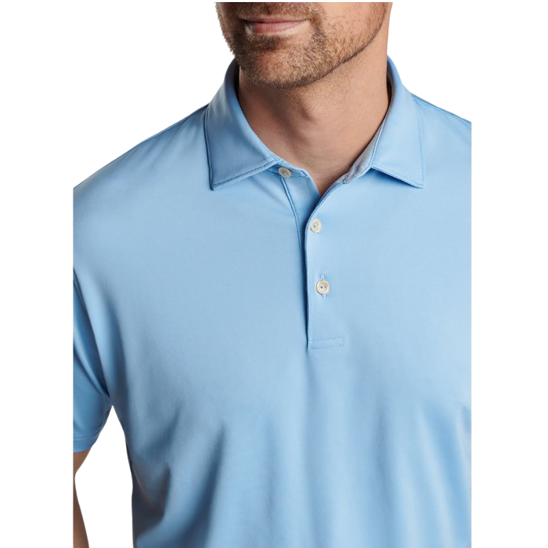 Peter Millar Men's Solid Performance Polo - Self Collar
