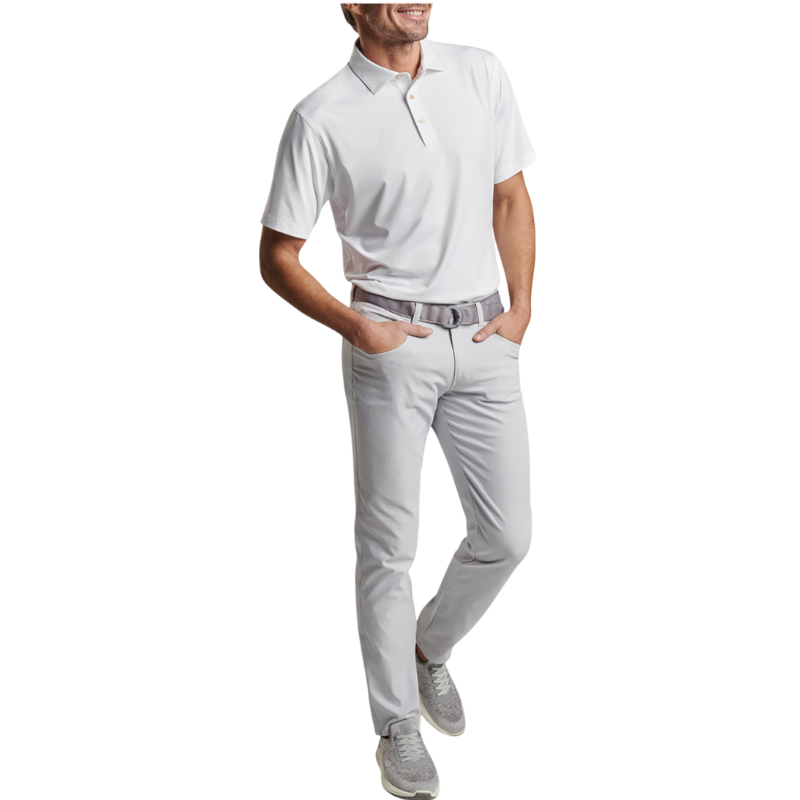 Peter Millar Men's Solid Performance Polo - Self Collar