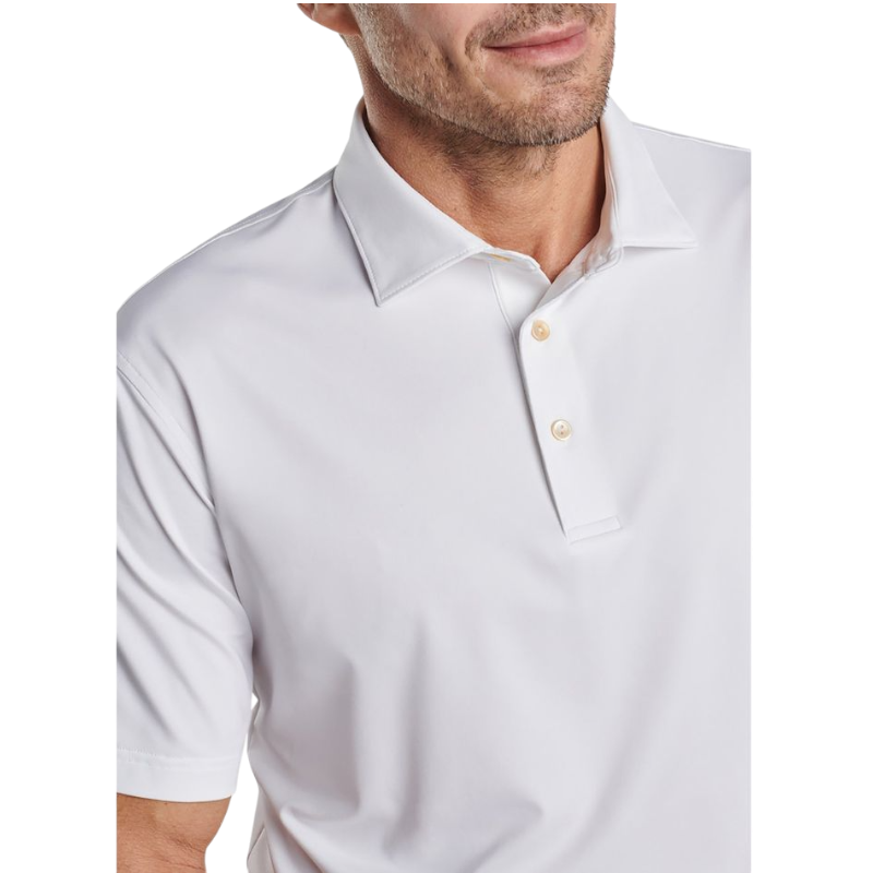 Peter Millar Men's Solid Performance Polo - Self Collar