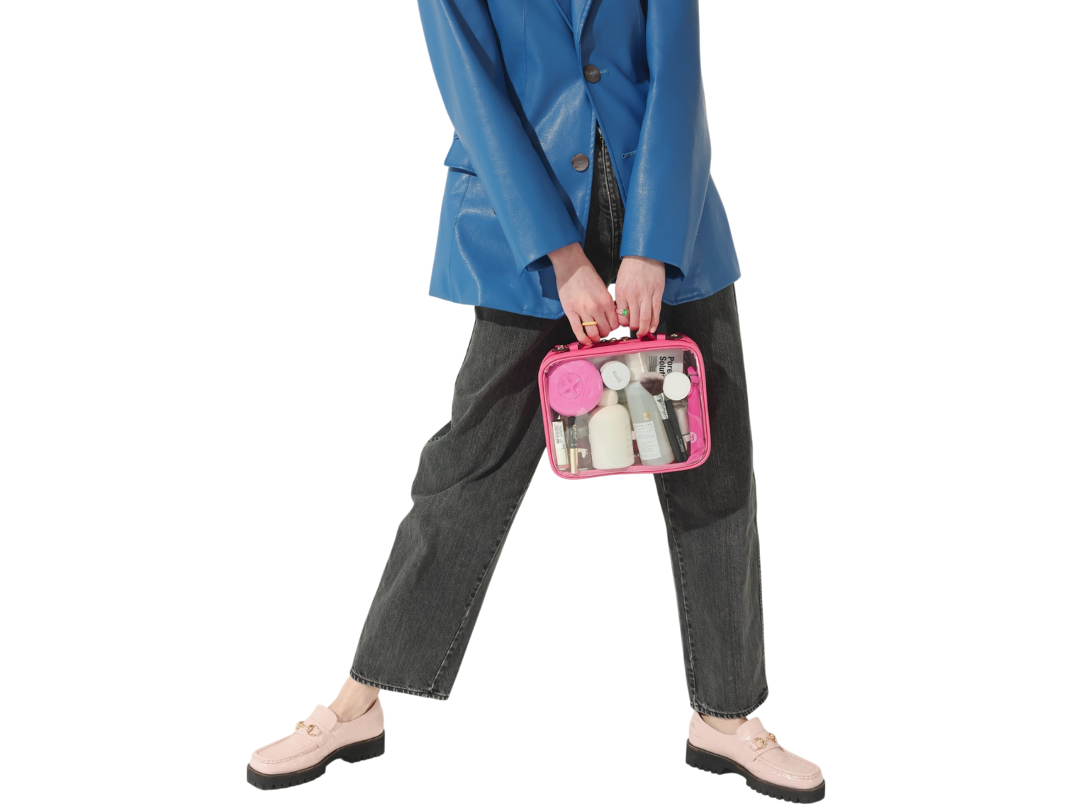 Calpak Medium Clear Cosmetics Case