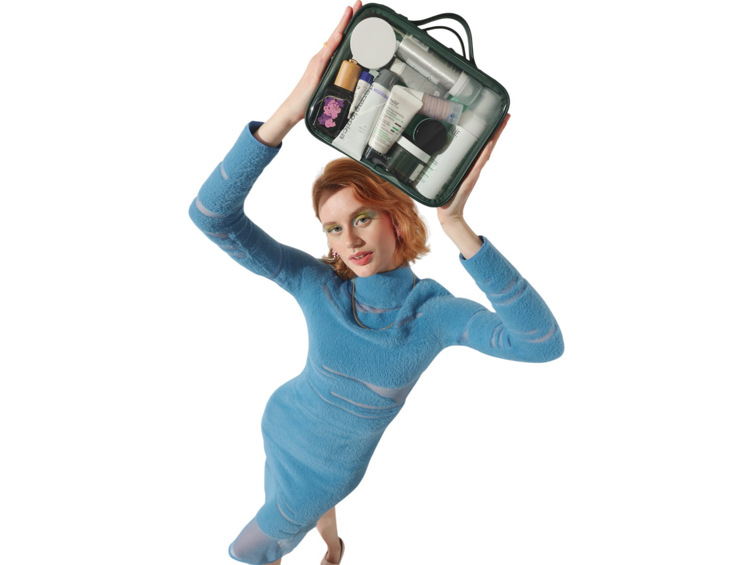 Calpak Medium Clear Cosmetics Case