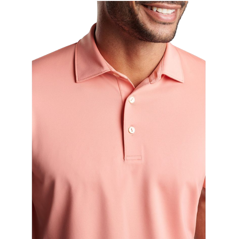 Peter Millar Men's Solid Performance Polo - Self Collar