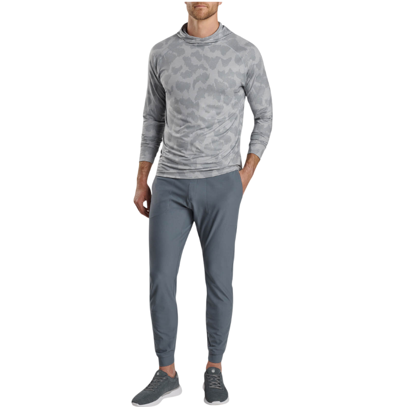 Peter Millar Men's Aurora Windowpane Camo Performance T-Shirt Hoodie