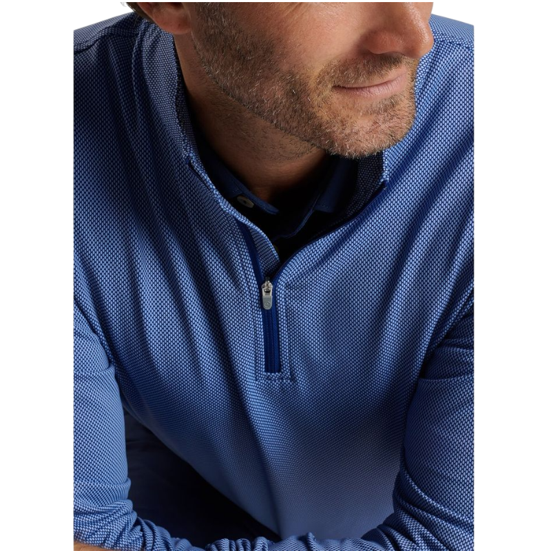 Peter Millar Men's Perth Birdseye Performance Quarter-Zip