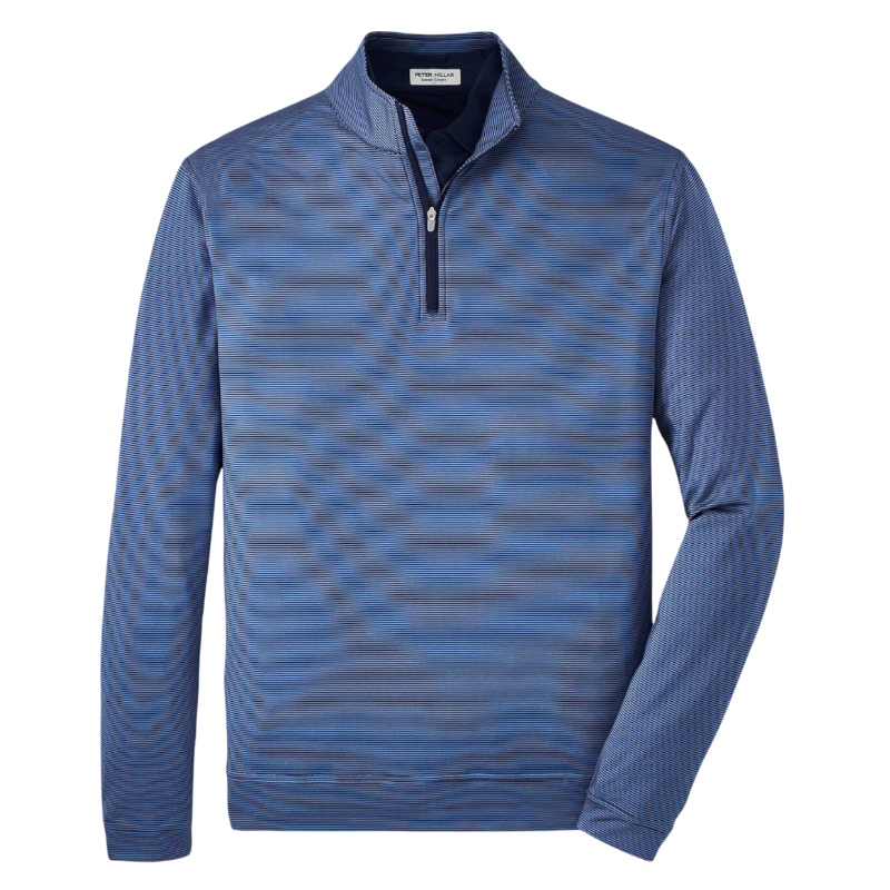 Peter Millar Men's Perth Sugar Stripe Performance Quarter-Zip