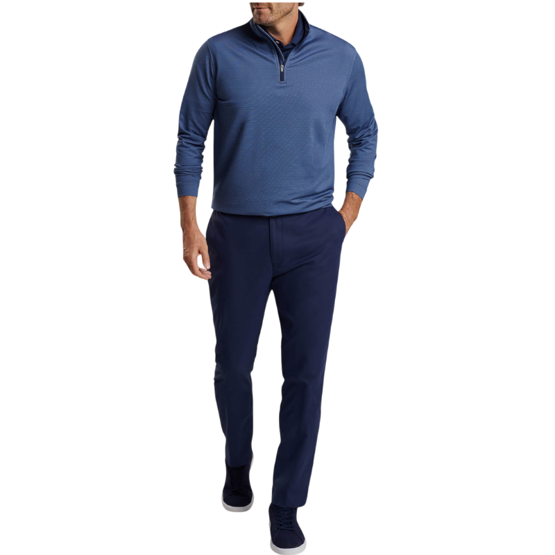 Peter Millar Men's Perth Sugar Stripe Performance Quarter-Zip