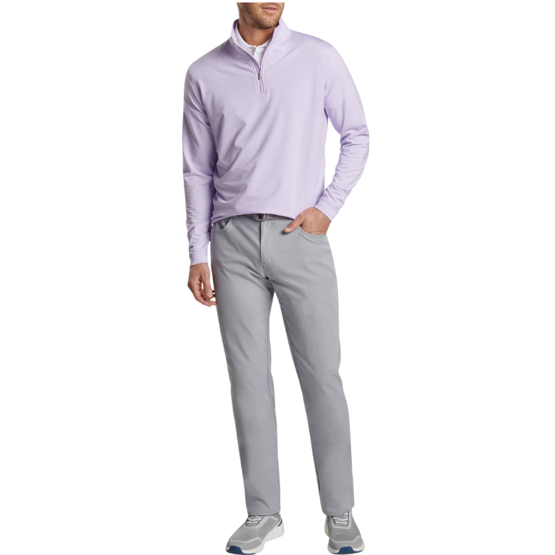Peter Millar Men's Perth Sugar Stripe Performance Quarter-Zip