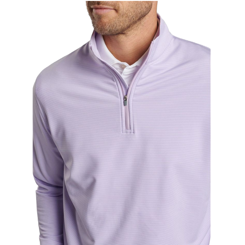 Peter Millar Men's Perth Sugar Stripe Performance Quarter-Zip