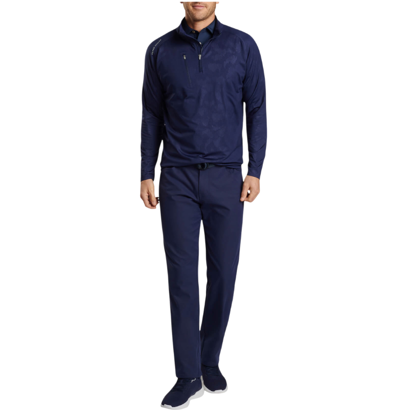 Peter Millar Men's Verge Windowpane Camo Performance Quarter-Zip