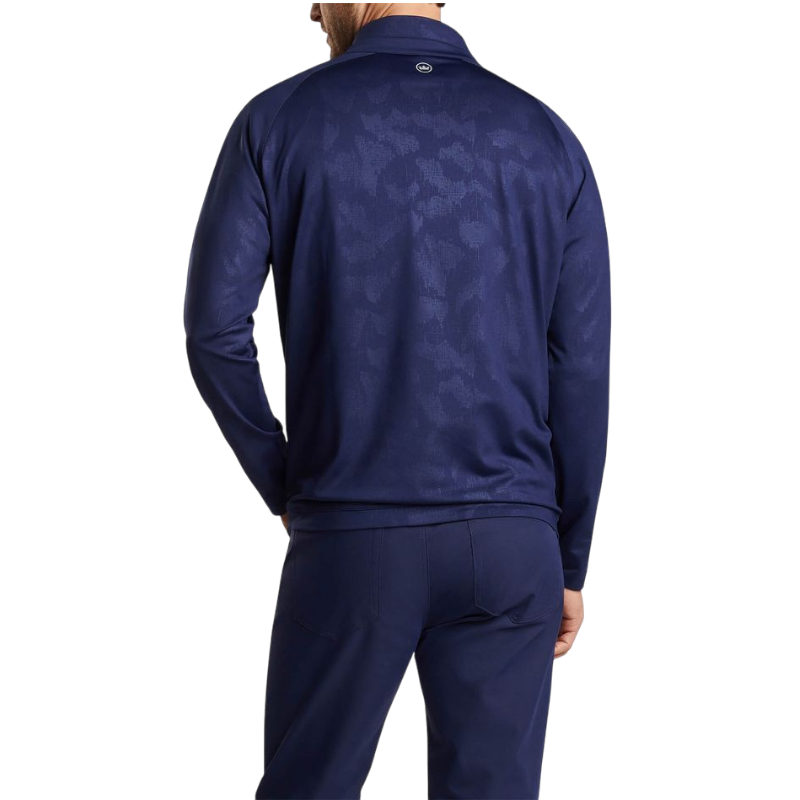 Peter Millar Men's Verge Windowpane Camo Performance Quarter-Zip