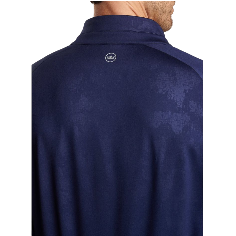 Peter Millar Men's Verge Windowpane Camo Performance Quarter-Zip