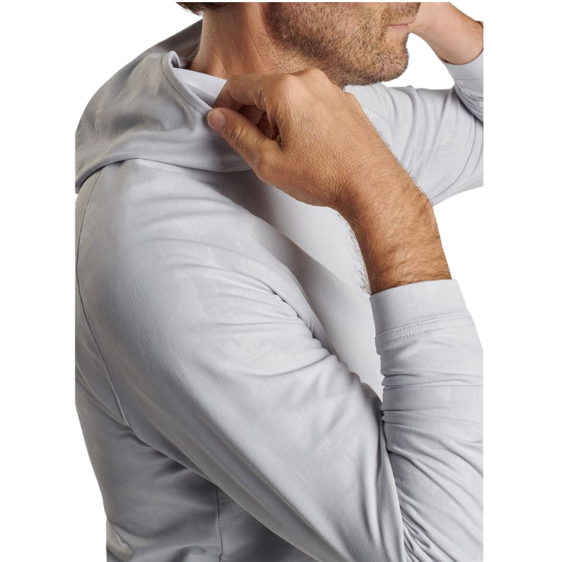 Peter Millar Men's Pine Windowpane Camo Performance Hoodie