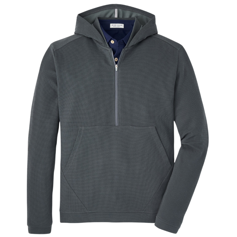 Peter Millar Men's Grid Performance Half-Zip Hoodie