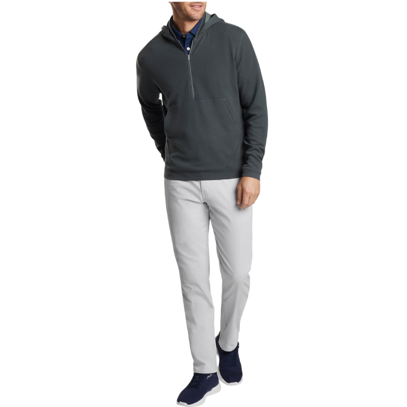 Peter Millar Men's Grid Performance Half-Zip Hoodie