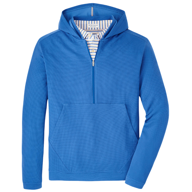 Peter Millar Men's Grid Performance Half-Zip Hoodie