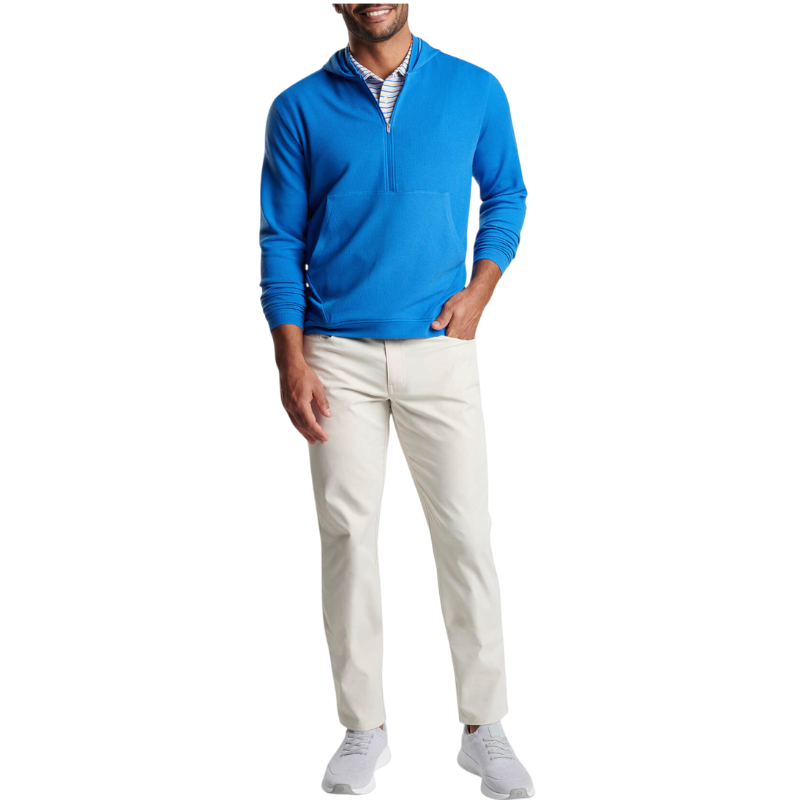 Peter Millar Men's Grid Performance Half-Zip Hoodie