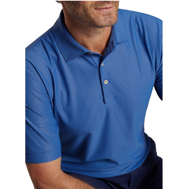 Peter Millar Men's Cumberland Geo Performance Mesh Polo