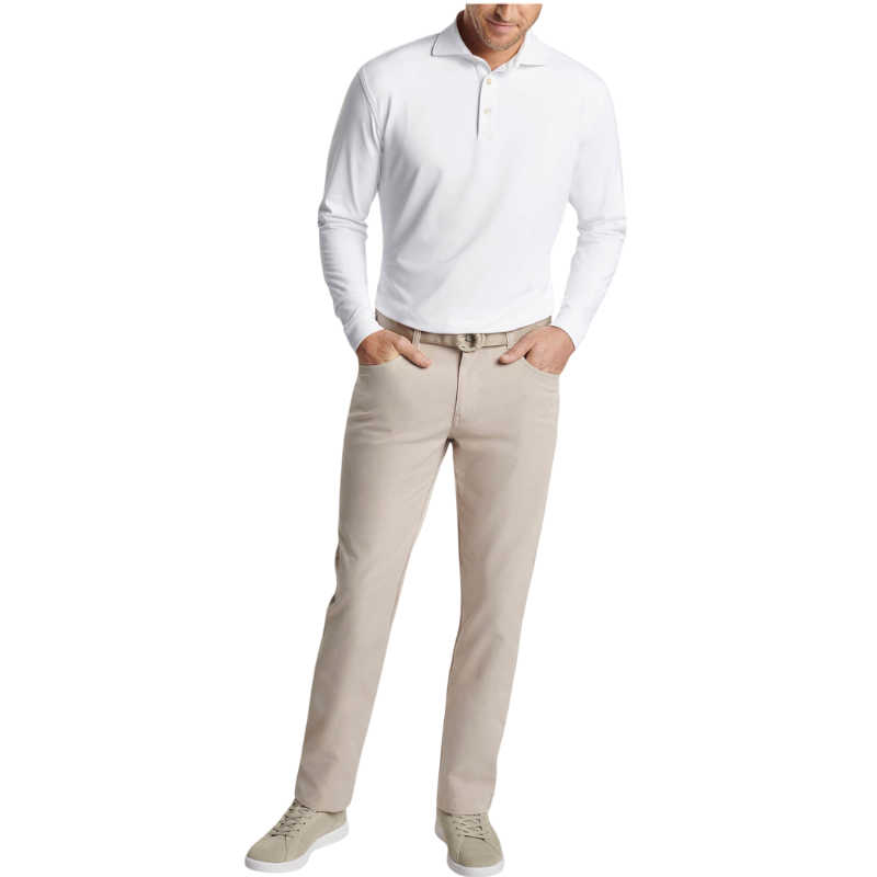 Peter Millar Men's Lyons Performance Jersey Long-Sleeve Polo