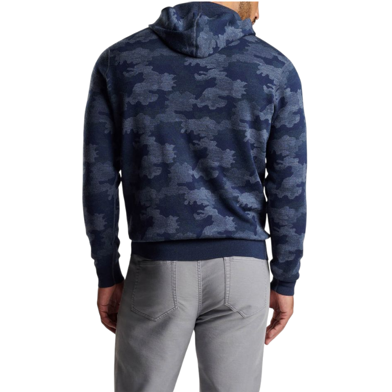 Peter Millar Men's Reversible Camo Popover Hoodie