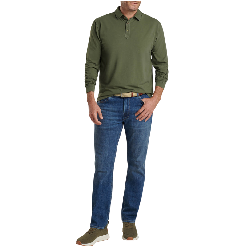 Peter Millar Men's Lava Wash Long Sleeve Polo