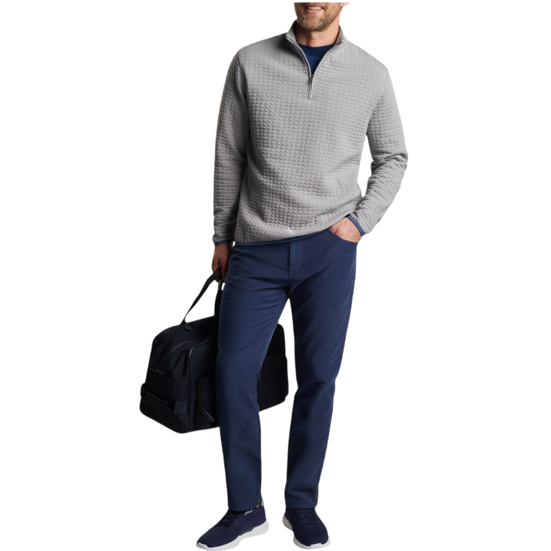 Peter Millar Men's Quad Quilted Quarter-Zip