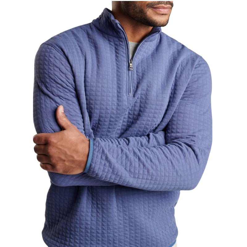 Peter Millar Men's Quad Quilted Quarter-Zip