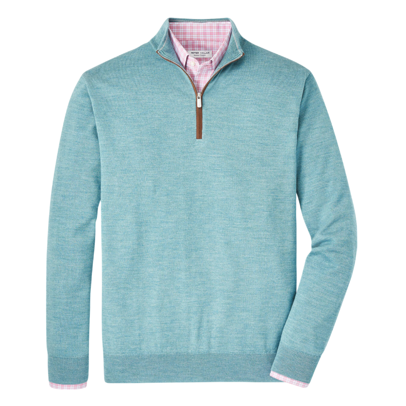 Peter Millar Men's Autumn Crest Suede Trim Quarter-Zip