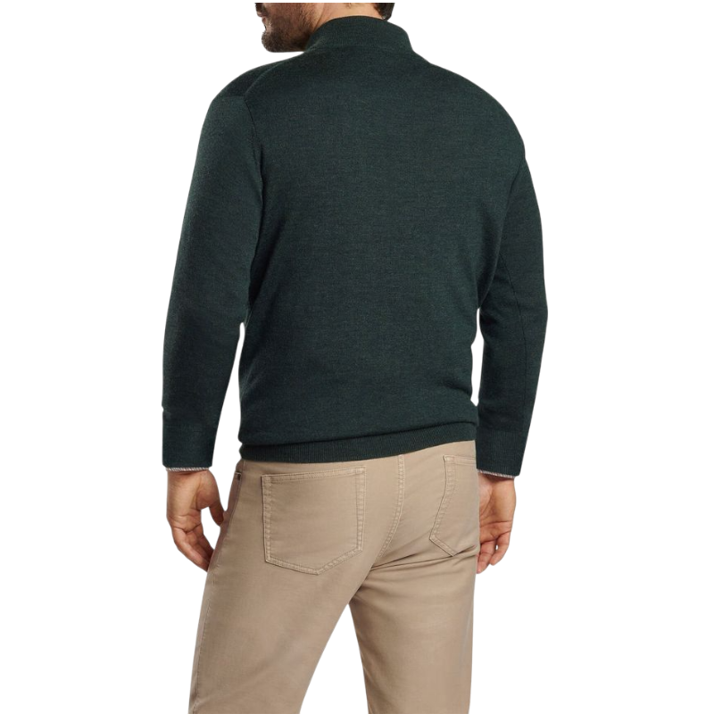 Peter Millar Men's Autumn Crest Suede Trim Quarter-Zip