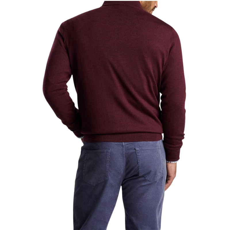 Peter Millar Men's Autumn Crest Suede Trim Quarter-Zip