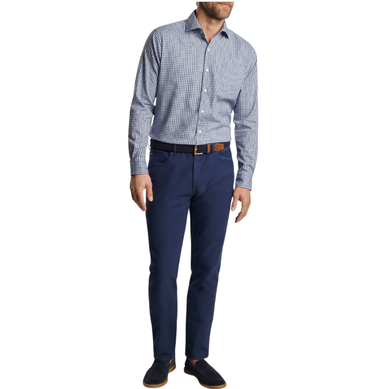 Peter Millar Men's Welland Flannelite Cotton-Stretch Sport Shirt