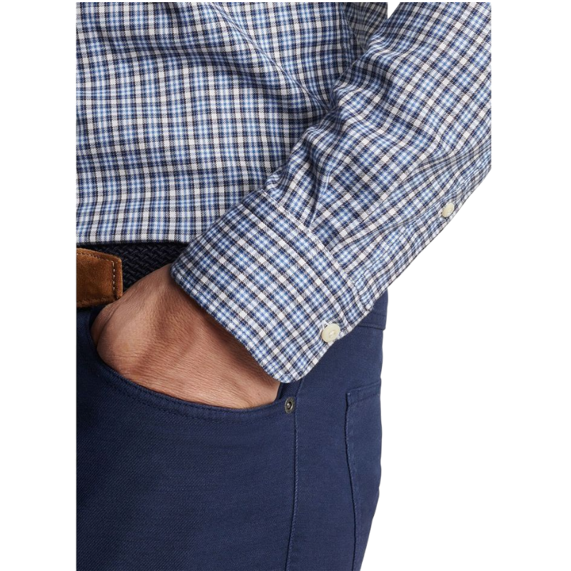 Peter Millar Men's Welland Flannelite Cotton-Stretch Sport Shirt