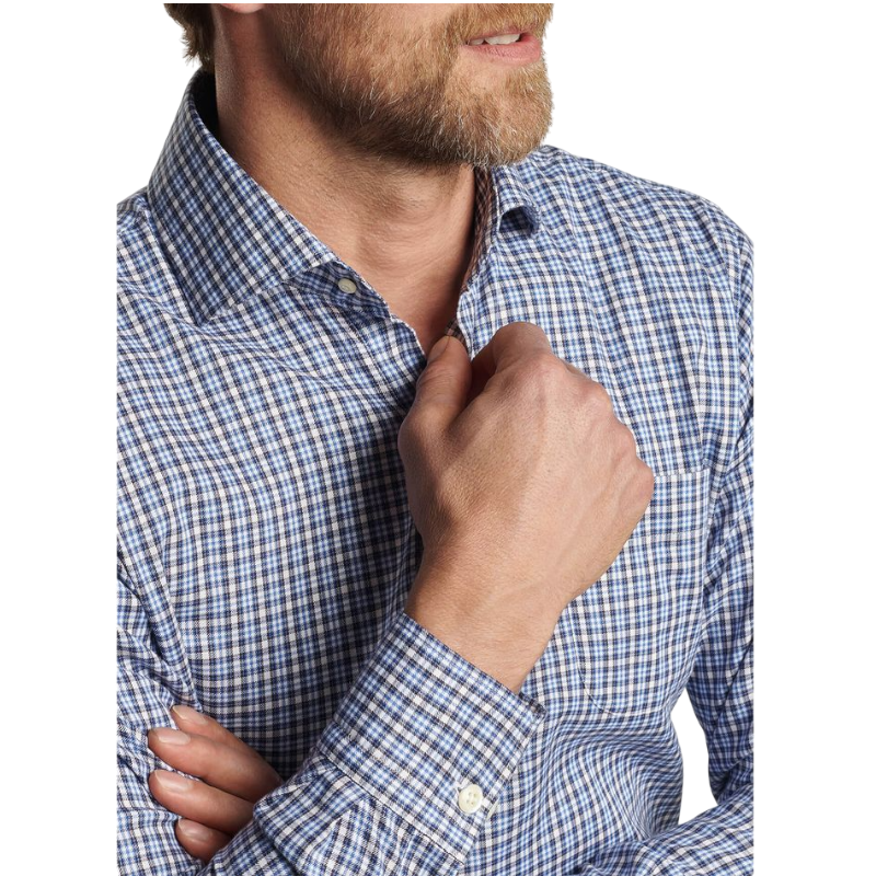 Peter Millar Men's Welland Flannelite Cotton-Stretch Sport Shirt